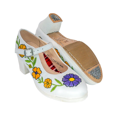 Zapatilla PROFESIONAL BORDADA modelo 226-1 BLANCO