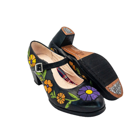 Zapatilla PROFESIONAL BORDADA modelo 226-1 NEGRO