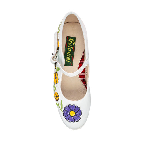 Zapatilla PROFESIONAL BORDADA modelo 226-1 BLANCO