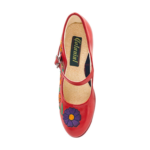 Zapatilla PROFESIONAL BORDADA modelo 226-1 ROJO