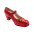 Zapatilla PROFESIONAL BORDADA modelo 226-3 ROJO