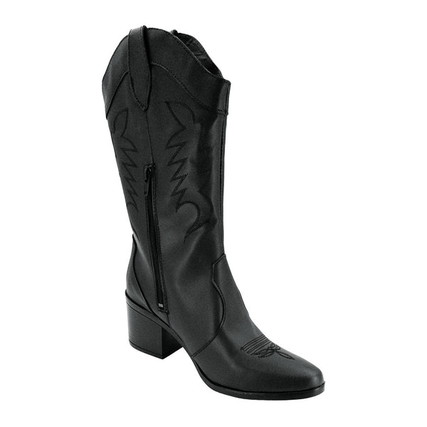 Bota estilo Vaquera. Estilo 1100 NEGRO