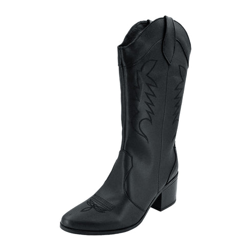 Bota estilo Vaquera. Estilo 1100 NEGRO